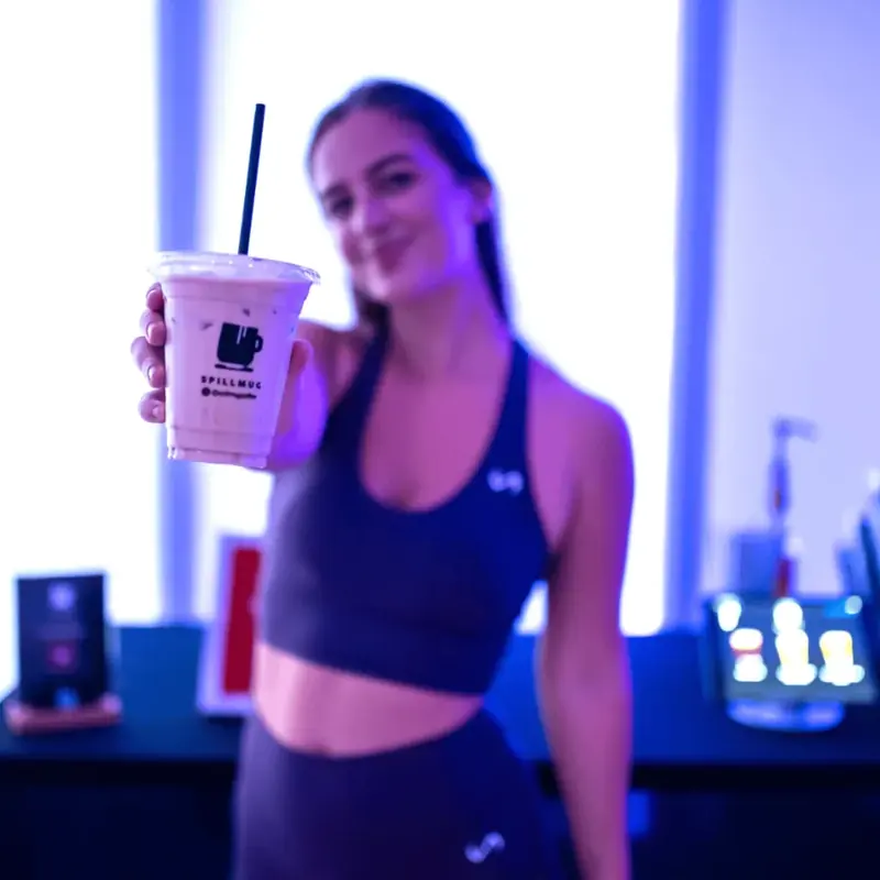 Spillmug coffee bar at a HiVibe Wellness corporate event