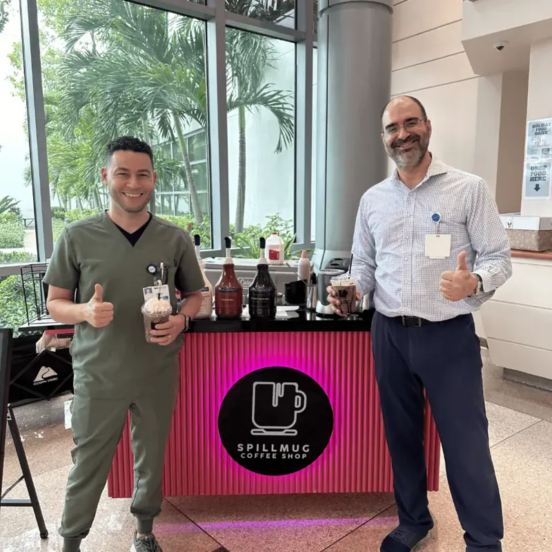 Spillmug coffee bar at a Jackson Hospital event