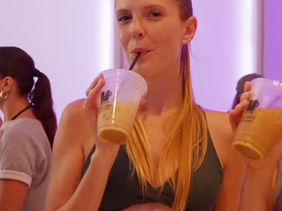 Spillmug mobile coffee bar at a HiVibe Wellness corporate event in Miami