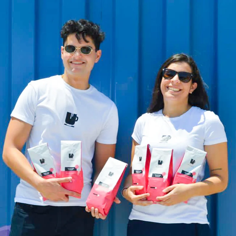 Portrait of Spillmug founders Juan and Michelle